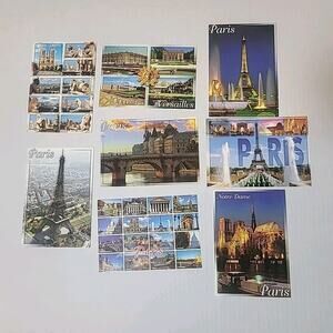 Lot Of 8 Postcards Of Paris Collectible Never posted, Beautiful Art